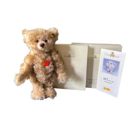 Vintage Steiff to include a 660788 musical bear in soft tipped mohair 'Heidi' without the outfit or matching kid goat but wit