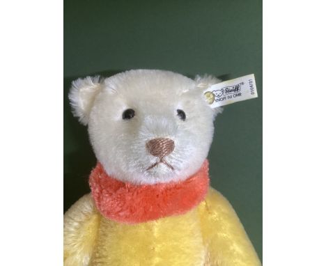 German&nbsp;Steiff 1987 yellow Mohair jointed Dolly Circus teddy bear with tag as a replica 0164/31 as a replica of a 1913 or