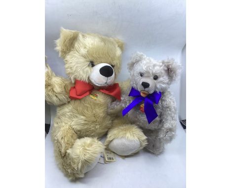   Steiff German vintage teddy bears ; to include a 013799 Bobby Large floppy teddy bear and a Daddy steiff Festival 2003 tedd