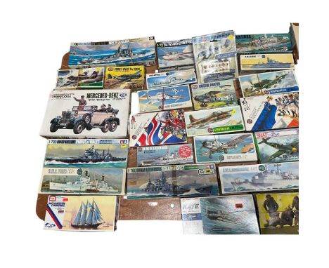 Large great old unused stock collection of unused vintage Airfix and other related models planes and ships within their origi