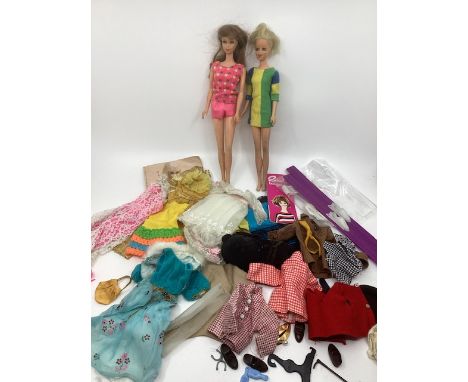 Vintage 1960s Teen fashion dolls to Include Mattel Barbie doll bend leg( lacks a small finger, a Twiggy Mattel teen francie s