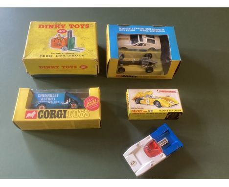 Vintage Die-cast Corgi vintage boxed VGC childhood toys , to include a Corgi 271 Ghia 500 Mangusta with a tomato chassis orig