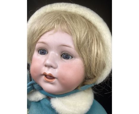 Antique large bend limb mannequin doll 1914 mould Large 27” German Jutta -(recknagel/ Halbig head) Bisque head baby oversized