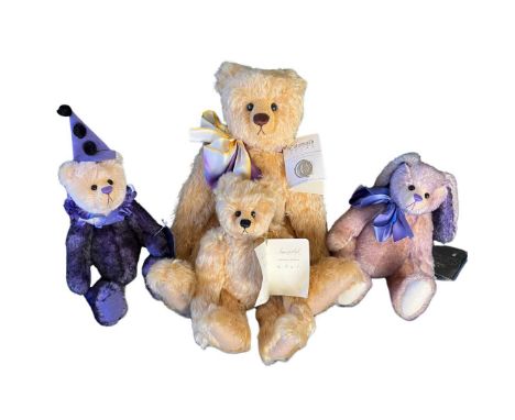 Four vintage Cotswold bears to include: Barnaby 1 of 1 from The Edwardian Collection, Leopold 1 of 1 from The Edwardian Colle