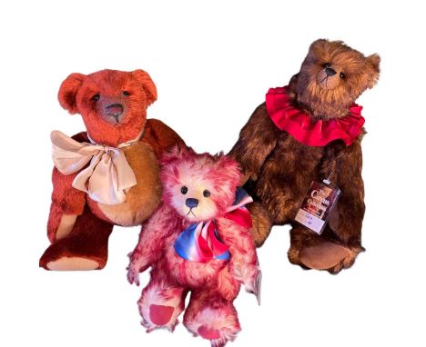 Three vintage Cotswold bears to include Coco from The Circus Collection number 68 of 100, a G Gyllenship designed 'Montgomery