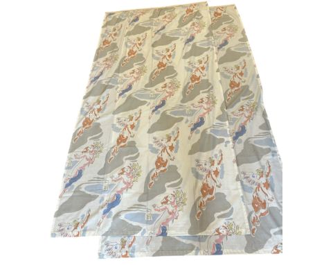 A pair of Laura Ashley curtains in Apollo and Daphne from the Bloomsbury range. each curtain measures 108 cm width, 219 cm dr