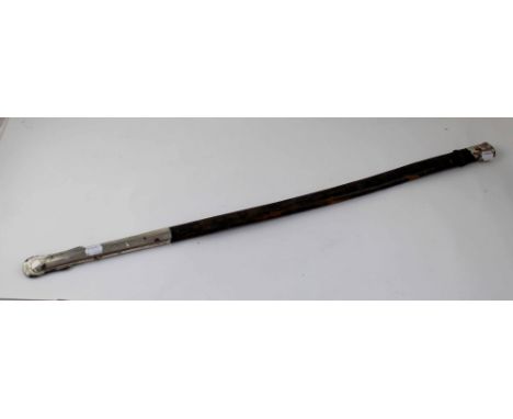 A sword scabbard with plated fittings and a collection of Naval buttons including military issue bosun's pipe. CONDITION REPO