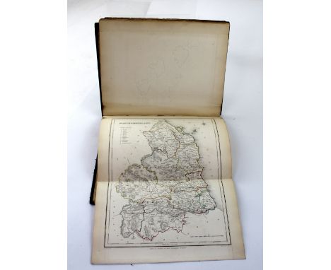Creighton R; a book containing fifty-five hand-coloured engraved maps of the British Isles including canals and fold-out maps