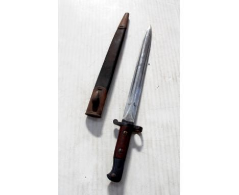 A British pattern 1903 bayonet with mark 1 scabbard. CONDITION REPORT In poor to average condition.Please note that this lot 