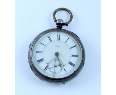 Thomas Bennett, Preston; a silver open face pocket watch, Chester, 1881, white dial set with Roman numerals and a subsidiary 