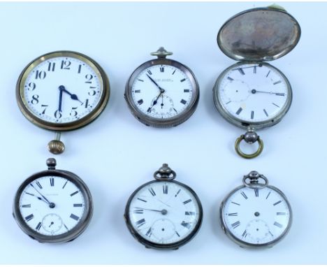 A mixed group of nine pocket watches including five silver cased, including Joseph Fowler, Cheshire, J. Preston &amp; Co, Bol