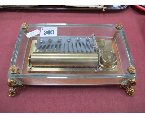 Reuge Music Sainte Croix, playing XVIII Century variation on a Thxmx of Paganini three parts S. Rachmaninov in glass case hav