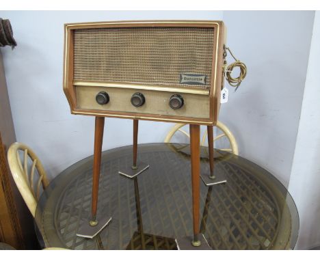 Dansette Conquest Auto Record Player, circa 1950's, having screw-in legs.