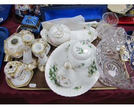 Noritake Dressing Table Ware, of hexagonal form, glassware, etc:- One Tray