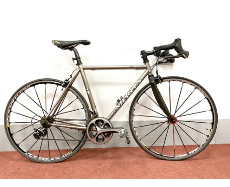 Merlin 'Extralight' Titanium Road Bicycle, 51cm Frame with Real Design Signature Carbon Fibre Forks, FULL DURA-ACE Groupset 2