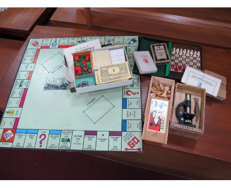 Monopoly, Chess, Playing Cards, Microscope.