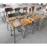 Lot, (8) Vintage Shop Stools