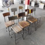 Lot, (8) Vintage Shop Stools