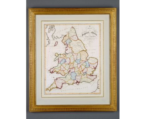Ambrose Shardlow (mid 19th Century) - Three manuscript maps: England and Wales; Scotland; Ireland Pen and ink, with watercolo