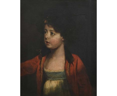 English School c.1800Portrait of a young girl wearing a red jacketOil on canvas56.9 x 47.4cm; 22½ x 18¾in