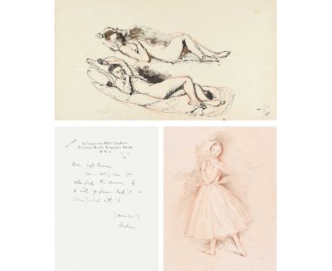 Φ Lord Paul Ayshford Methuen RBA, RA (1886-1974)Studies of Sheila recliningSigned Methuen (lower centre) and inscribed and da