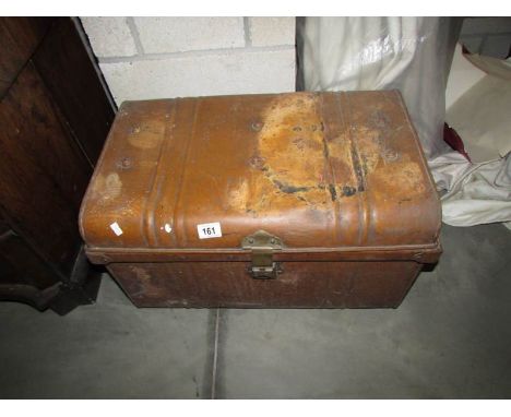 A tin trunk