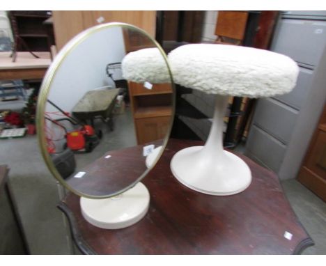 A retro stool and mirror