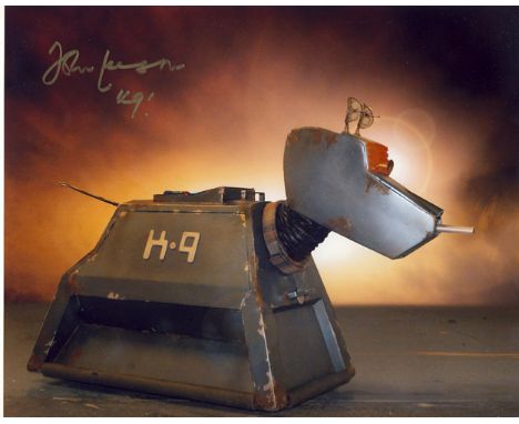 Blowout Sale! Dr. Who John Leeson hand signed 10x8 photo. This beautiful hand signed photo depicts John Leeson as K-9 in the 
