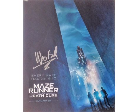 Wes Ball signed 16x12 colour movie still from Maze Runner - the death cure. Good Condition. All signed pieces come with a Cer