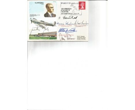 Gunter Rall, Erich Steinhoff, Adolf Galland, Johnnie Johnson, Douglas Bader and Robert Stanford Tuck signed R J Mitchell hist