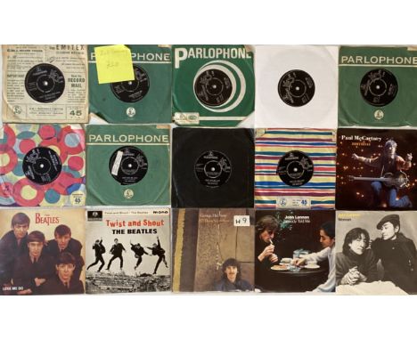 THE BEATLES &amp; RELATED - 7" COLLECTION. Instant collection a few times round with this mega collection of around 118 x 7" 