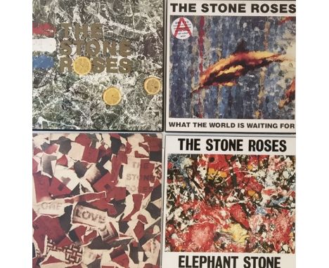 THE STONE ROSES/MANCHESTER - LP/12"/7". Getting mad 'fer it with this bundle of 1 x LP, 4 x 12" and 2 x 7". Roses and Ian Bro