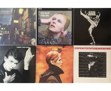 DAVID BOWIE - LPs. Star selection of 7 x choice LPs from The Duke. Titles are Ziggy Stardust (UK original SF 8287 with 'Titan