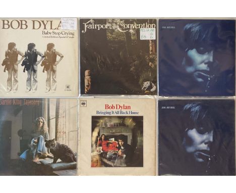 FOLK/FOLK - ROCK - LPs. Delightful collection of around 42 x LPs. Artists/titles include Joni Mitchell - Blue (K 44128 A1/B1 