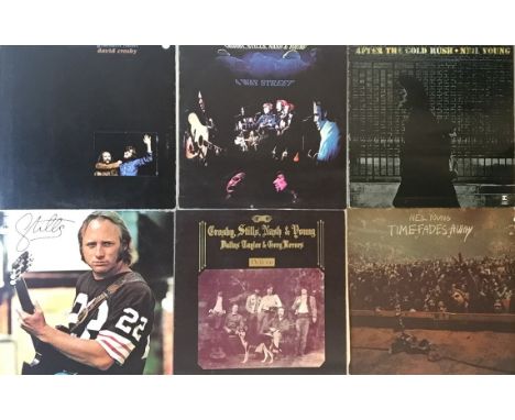 FOLK-ROCK LPs. Neat offering of 22 x LPs with a great selection from CSNY (and related!). Artists/titles include Neil Young -