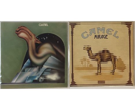 CAMEL - CAMEL &amp; MIRAGE LPs (ORIGINAL UK PRESSINGS - SIGNED). Fantastic bundle of the band's first 2 studio LPs (original 