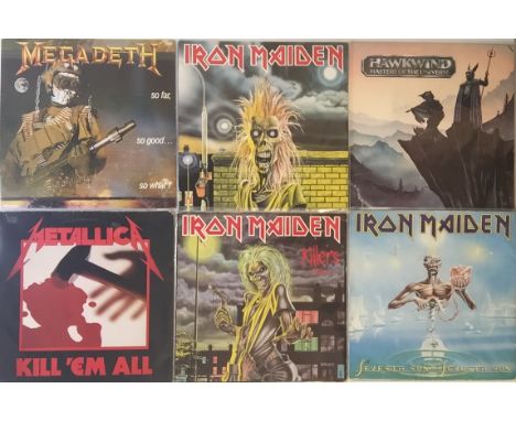 METAL/HEAVY ROCK - LP/7" COLLECTION. Mind melting collection of 16 x LPs, 1 x 12", 1 x 10" and with 24 x 7". Artists/titles (