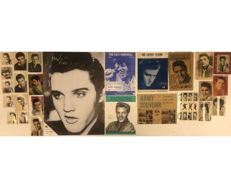 ELVIS PRESLEY MEMORABILIA. Elvis memorabilia: Souvenir Supplement presented free with Marty (1960), Army Souvenir (Boyfriend 