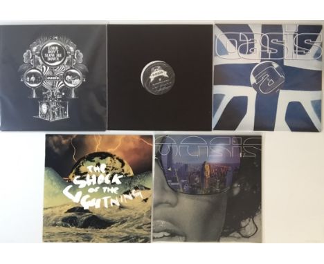 OASIS - 12" PROMOS. Now Listen Up, here's an exquisite pack of 5 x Oasis 12" promos! Titles are Lord Don't Slow Me Down (RKID