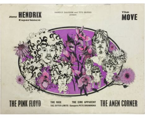 JIMI HENDRIX/PINK FLOYD/AMEN CORNER ORIGINAL 1967 PROGRAMME. A rare example of a concert programme for a date on the 1967 Jim
