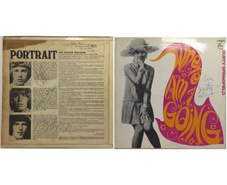 DUSTY SPRINGFIELD/WALKER BROTHERS SIGNED LPS. To include a copy of Dusty Springfield ?û Where Am I Going (UK, Mono, BL.7820, 
