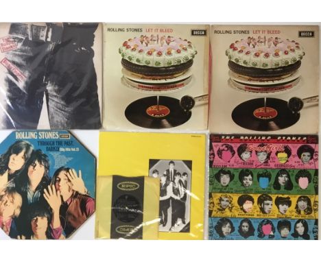 THE ROLLING STONES - LPs. Killer collection of 17 x LPs with 5 x 12" and 1 x shaped 7" (23 releases in total) with early/orig