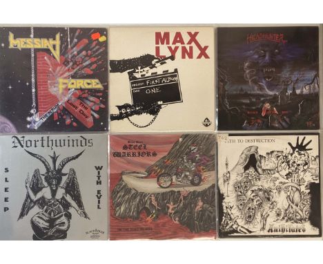HEAVY METAL / HARD ROCK / THRASH - OVERSEAS RELEASES - LPs. Stirrin' clean bundle of 10 x LPs, including private releases, li