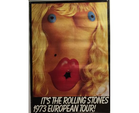 STONES 1973 TOUR POSTER. An original A1 sized (23.4x33.1'') rolled poster for the Rolling Stones' 1973 European tour. In VF c