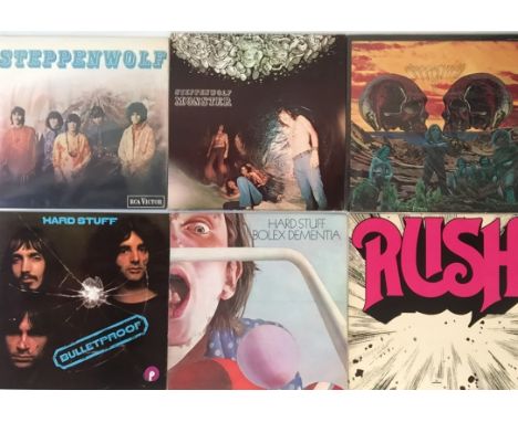 HEAVY/CLASSIC ROCK LPs. Smashing collection of around 35 x choice LPs. Artists/titles include Steppenwolf - Steppenwolf (scar