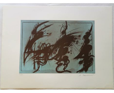 RAINER, ARNULF (geb. 1929 in Baden bei Wien / Österreich), Farboffsetlithografie: "TV Profil", 1971, mit Bleistift unten rech
