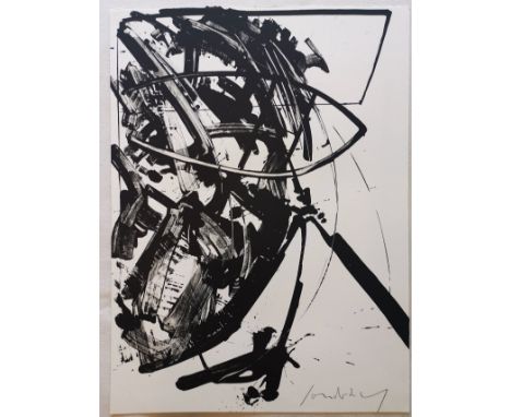 K. R. H. SONDERBORG (eigentlich Kurt Rudolf Hoffmann, Sønderborg 1923-2008 Hamburg), Lithografie: ohne Titel, 1961, mit Bleis