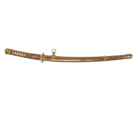 Japanese Wakizashi, Japanese Wakizashi, 53cm cutting edge with a prominant Togari hammon, the tang signed Tamba No Kami Yoshi