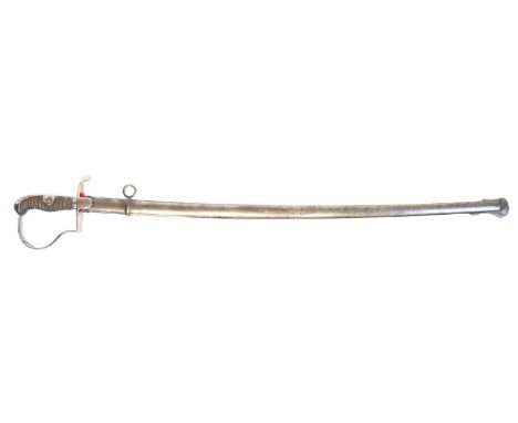 Imperial German Officers mounted artillery sabre with etched blade Imperial German Officers mounted artillery sabre, 33inch c