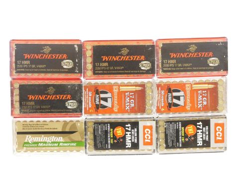 450 rounds of .17HMR ammunition, 450 rounds of .17HMR ammunition, to include 100 Hornady 17 grain V-Max, 100 rounds of CCI 17